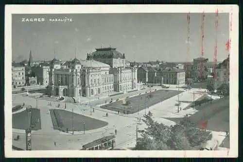 4x Foto AK Zagreb Kroatien, diverse Ansichten 1941