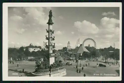 5x Foto AK Wien Österreich, Prater Riesenrad bei Nacht und andere 1936