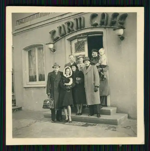 4x Foto Ursula Ante Rollschuh-Club Dortmund Café auf dem Vereinsgelände 1936-45