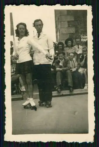 4x Foto Ursula Ante Rollschuh-Club Dortmund Training auf Vereinsgelände 1936-45