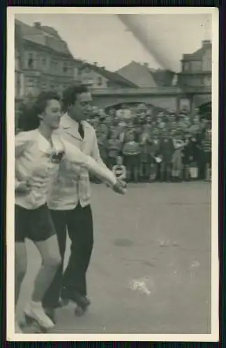 4x Foto Ursula Ante Rollschuh-Club Dortmund Training auf Vereinsgelände 1936-45