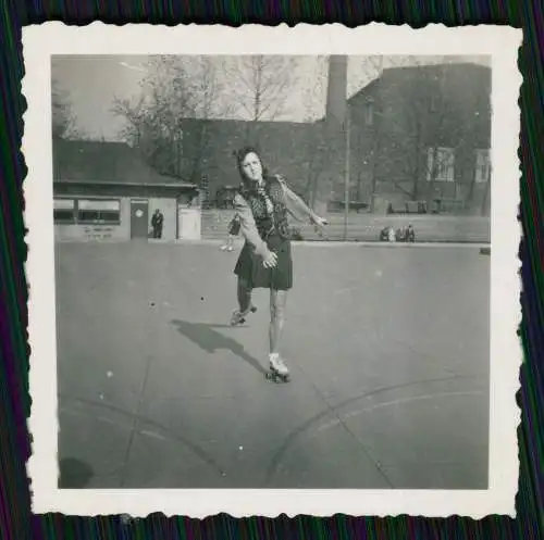 3x Foto Ursula Ante Rollschuh-Club Dortmund Training auf Vereinsgelände 1936-45