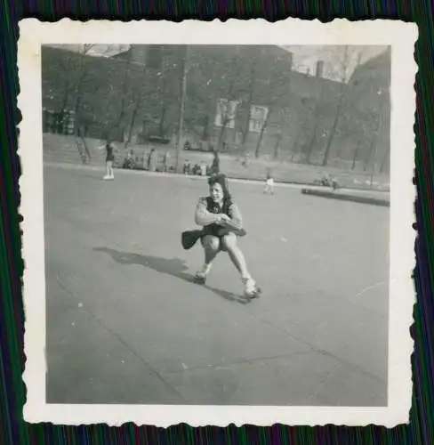 3x Foto Ursula Ante Rollschuh-Club Dortmund Training auf Vereinsgelände 1936-45