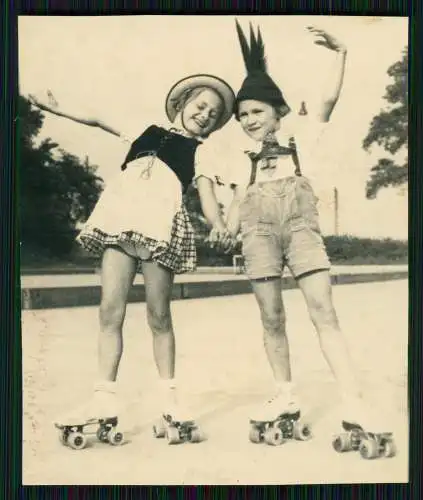 3x Foto Ursula Ante Rollschuh-Club Dortmund Training auf Vereinsgelände 1936-45