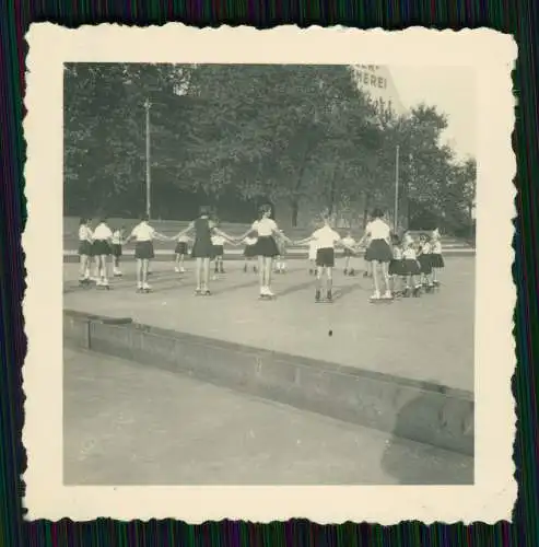 3x Foto Ursula Ante Rollschuh-Club Dortmund Training auf Vereinsgelände 1936-45