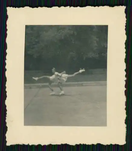 4x Foto Ursula Ante Rollschuh-Club Dortmund Training auf Vereinsgelände 1936-45