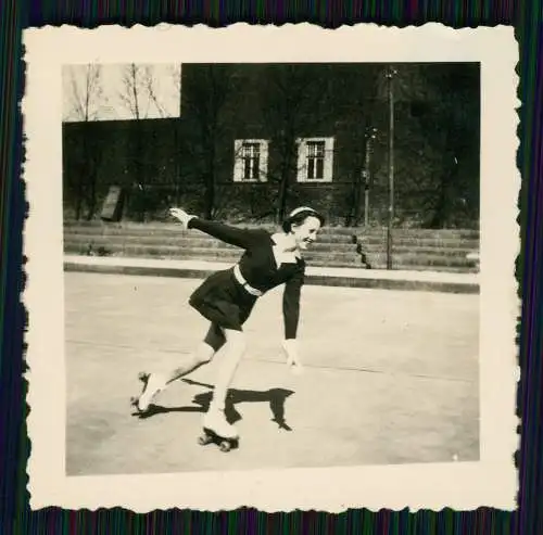 4x Foto Ursula Ante Rollschuh-Club Dortmund Training auf Vereinsgelände 1936-45