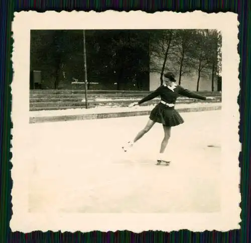 4x Foto Ursula Ante Rollschuh-Club Dortmund Training auf Vereinsgelände 1936-45