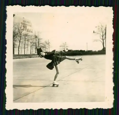 4x Foto Ursula Ante Rollschuh-Club Dortmund Training auf Vereinsgelände 1936-45