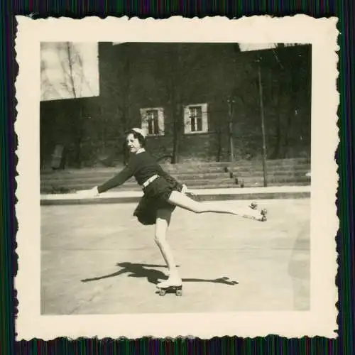 6x Foto Ursula Ante Rollschuh-Club Dortmund Training auf Vereinsgelände 1936-45