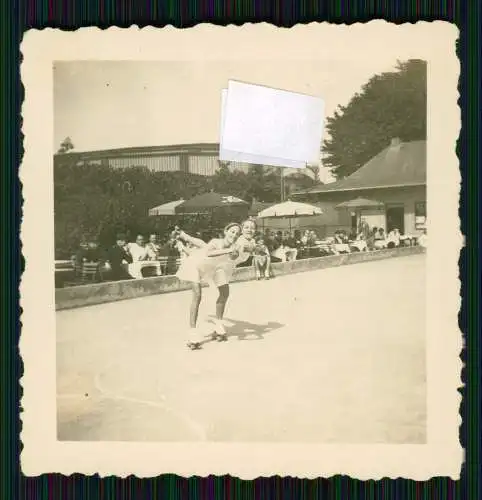 4x Foto Ursula Ante Rollschuh-Club Dortmund Training auf Vereinsgelände 1936-45