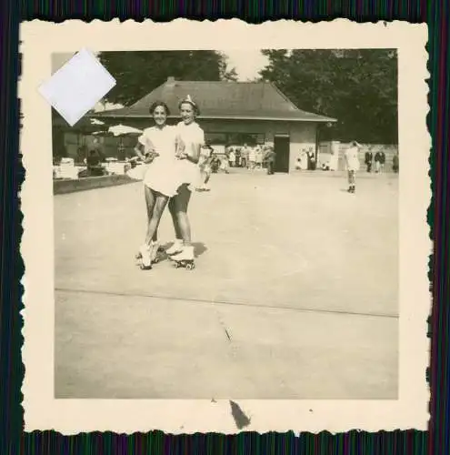 4x Foto Ursula Ante Rollschuh-Club Dortmund Training auf Vereinsgelände 1936-45