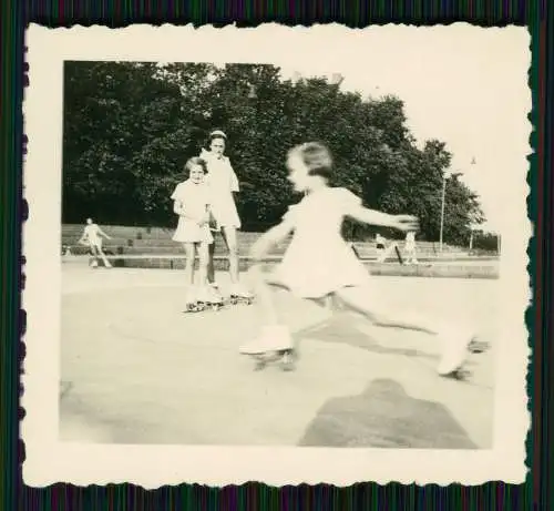 4x Foto Ursula Ante Rollschuh-Club Dortmund Training auf Vereinsgelände 1936-45