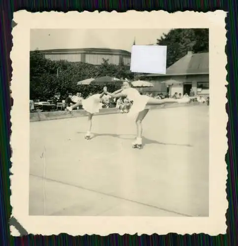 4x Foto Ursula Ante Rollschuh-Club Dortmund Training auf Vereinsgelände 1936-45