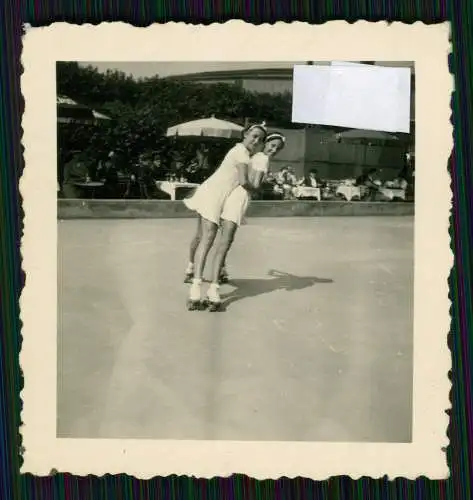 4x Foto Ursula Ante Rollschuh-Club Dortmund Training auf Vereinsgelände 1936-45