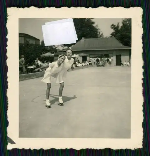 4x Foto Ursula Ante Rollschuh-Club Dortmund Training auf Vereinsgelände 1936-45