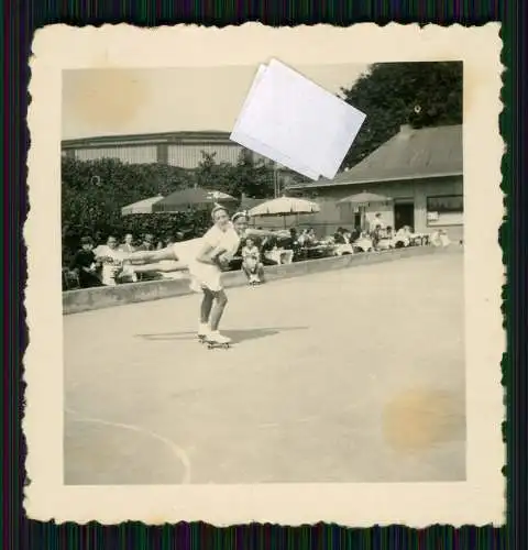 4x Foto Ursula Ante Rollschuh-Club Dortmund Training auf Vereinsgelände 1936-45