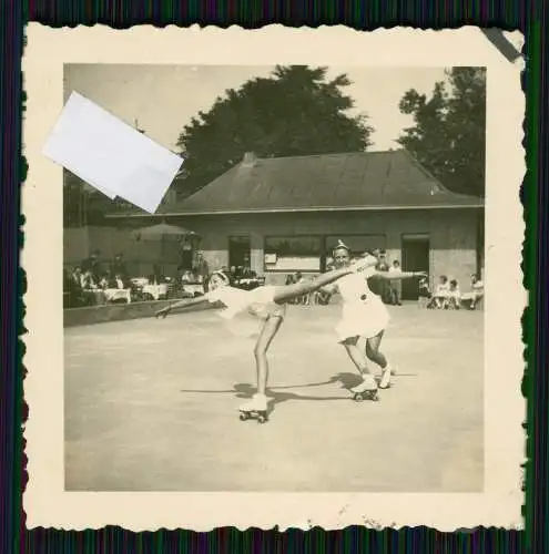 4x Foto Ursula Ante Rollschuh-Club Dortmund Training auf Vereinsgelände 1936-45