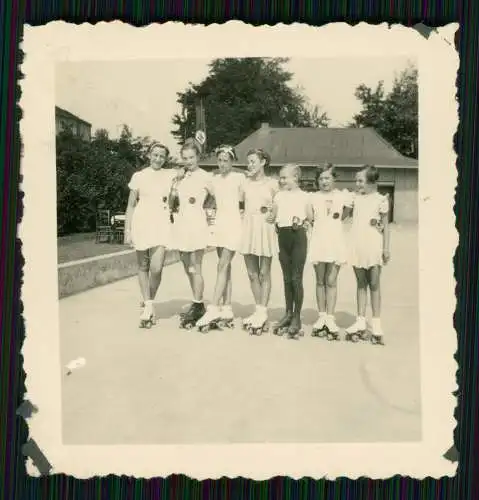 4x Foto Ursula Ante Rollschuh-Club Dortmund Training auf Vereinsgelände 1936-45