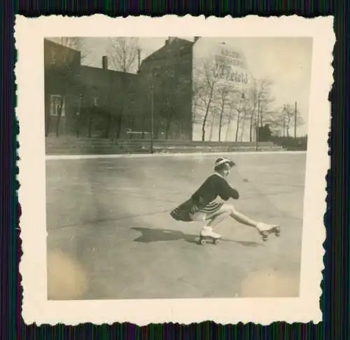 4x Foto Ursula Ante Rollschuh-Club Dortmund Training auf Vereinsgelände 1936-45