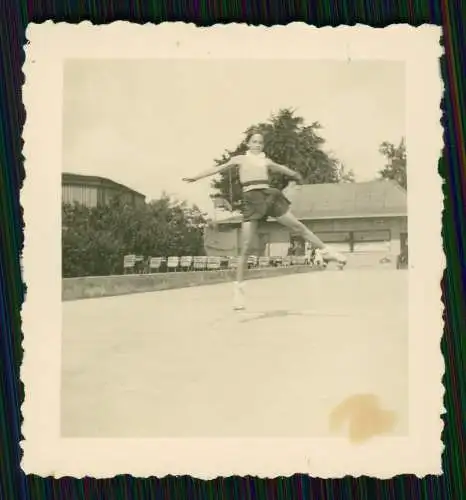 4x Foto Ursula Ante Rollschuh-Club Dortmund Training auf Vereinsgelände 1936-45