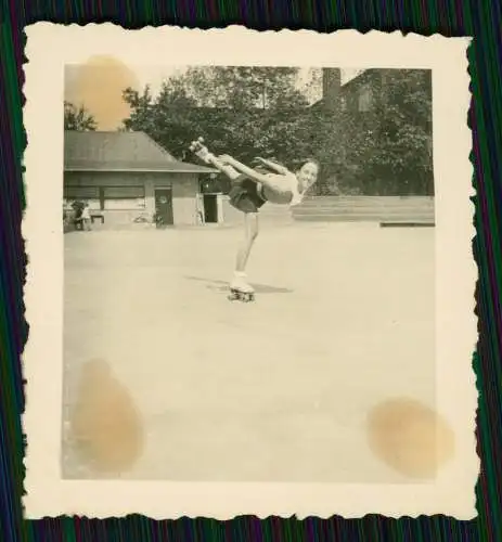 4x Foto Ursula Ante Rollschuh-Club Dortmund Training auf Vereinsgelände 1936-45