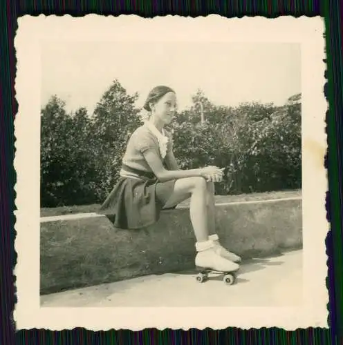 4x Foto Ursula Ante Rollschuh-Club Dortmund Training auf Vereinsgelände 1936-45