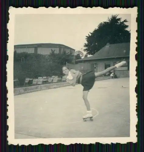 4x Foto Ursula Ante Rollschuh-Club Dortmund Training auf Vereinsgelände 1936-45