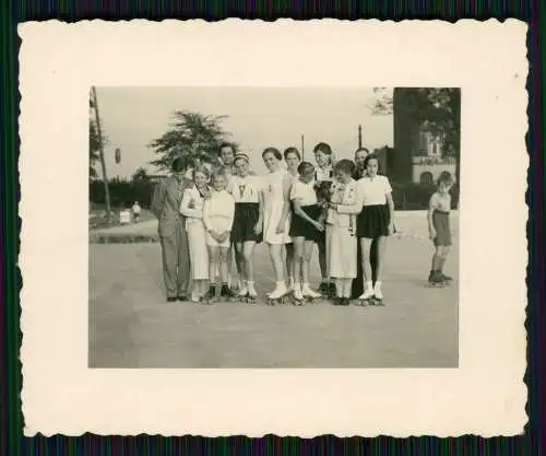 6x Foto Ursula Ante Rollschuh-Club Dortmund Training auf Vereinsgelände 1936-45