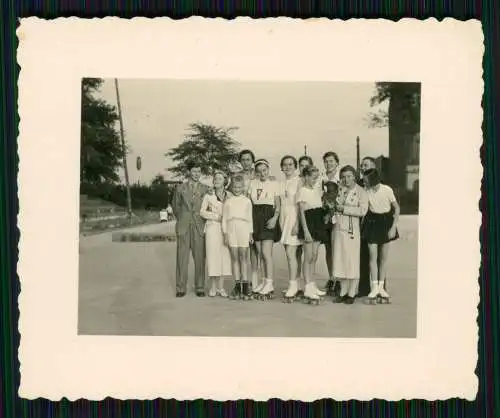 3x Foto Ursula Ante Rollschuh-Club Dortmund Training auf Vereinsgelände 1936-45