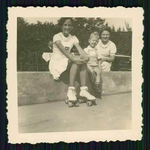 4x Foto Ursula Ante Rollschuh-Club Dortmund Training auf Vereinsgelände 1936-45