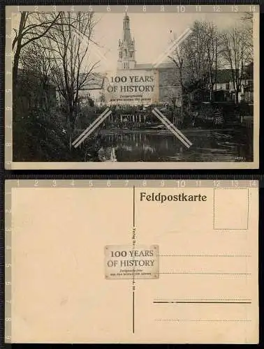 AK 1. WK Kirche Kathedrale Neufchâtel-sur-Aisne Hauts-de-France 1916