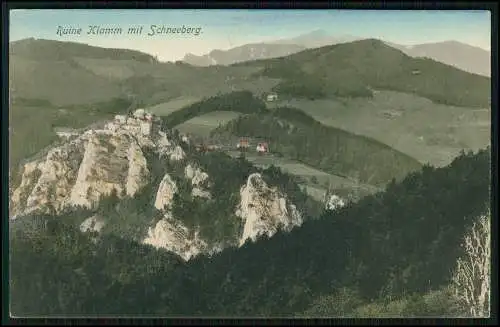 AK Burgruine Klamm Schneeberg Weiler Breitenstein Neunkirchen Niederösterreich