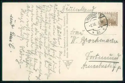 4x alte Foto AK Ansichtskarte Postkarte Innsbruck in Tirol diverse Ansichten