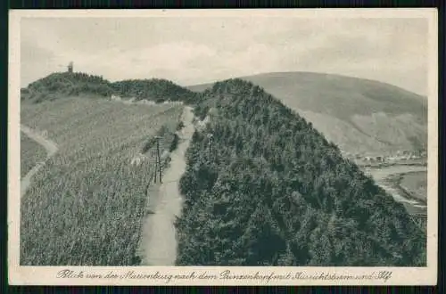 AK Alf Bullay Mosel Moselschleife mit Blick auf Marienburg Prinzenkopf 1936 gel.