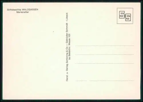 AK Waldsassen in der Oberpfalz, Kirche, Abtei, Marienaltar Innenansicht