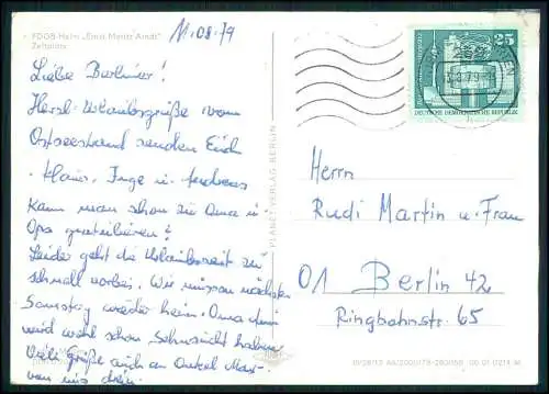 AK Dierhagen, FDGB-Heim Ernst Moritz Arndt Karte gelaufen
