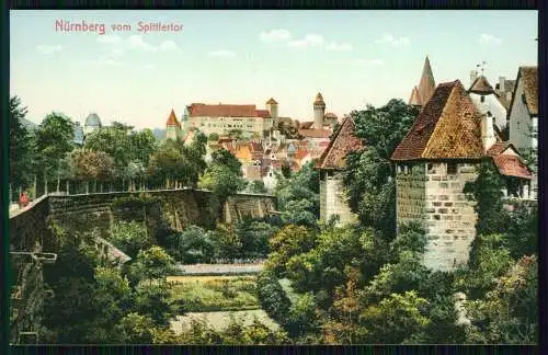 6x alte AK Postkarte Nürnberg in Mittelfranken Bayern, diverse Ansichten um 1910