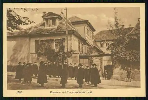 AK Postkarte Jena in Thüringen, Kurrende und Frommannsches Haus 1911 gelaufen