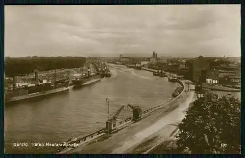 Foto AK Ansichtskarte Postkarte Gdańsk Danzig, Hafen in Neufahrwasser Schiffe