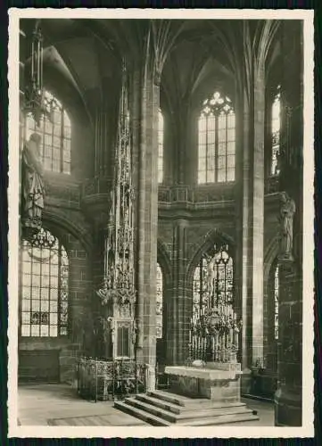 5x Foto AK Nürnberg Kirchen St. Sebald Sebalduskirche und Lorenzkirche 1936