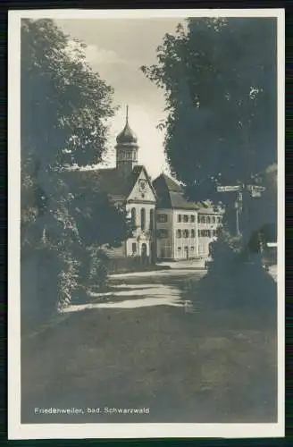 2x Foto AK Friedenweiler im Schwarzwald Fliegeraufnahme und Wegweiser 1935 gel.