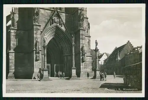 3x AK Freiburg im Breisgau Münster von der Martinskirche 1935 gelaufen