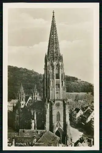 3x AK Freiburg im Breisgau Münster von der Martinskirche 1935 gelaufen