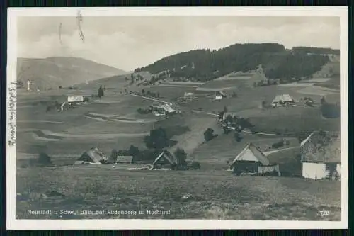 Foto AK Neustadt im Schwarzwald Blick auf Rudenberg und Hochfirst 1935 gelaufen