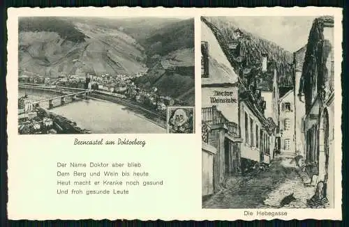 3x AK Bernkastel Kues im Moseltal Panorama Ruine Landshut Hebegasse 1939