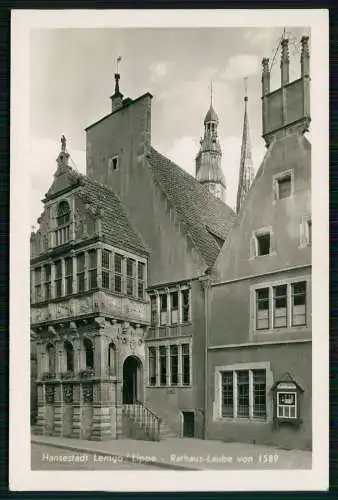 Foto AK Postkarte Lemgo in Lippe, bei Detmold Rathaus, Laube von 1589