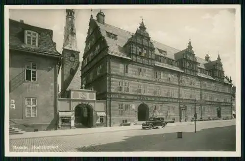 Foto AK Ansichtskarte Hameln an der Weser Hochzeitshaus 1936 PKW