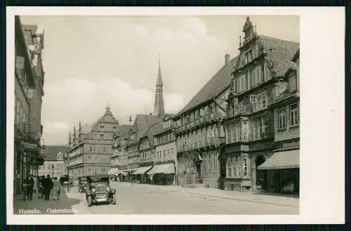 Foto AK Ansichtskarte Hameln an der Weser Osterstraße 1938 PKW Fahrzeuge