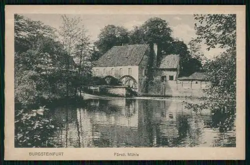 2x AK Burgsteinfurt Steinfurt im Münsterland, Fürstl. Mühle Wassermühle 1930